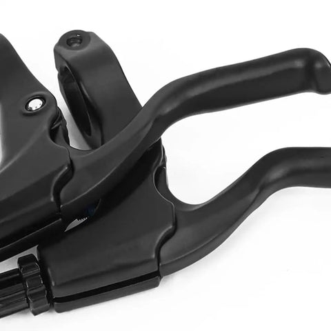 Universal Aluminum Bicycle Brake Lever Set For Mountain And Road Bikes 3-Finger V-Type Handle 22Mm Clamp Black Finish
