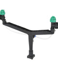Y Type Double Nozzle For Plant Protection Drones Pro Grade Crop Spraying With Wider Coverage Extends Spraying Range Up To 30 Percent Nylon Rubber Construction Black 215g Drones, shown at an angle with dual green nozzles.