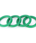 O-ring seals: 4 green nitrile rubber rings for high-temperature sealing