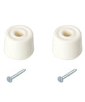 Two Pack Rubber Door Bumpers And Door Stops Soft Close Silent Plugs With Screws For Noise Reduction Wall Scratch Protection And Shock Absorbing Door Wall Guards For Home Office School White.