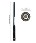 Three Pack RH-205 Telescopic VHF 144MHz Antenna With BNC Male Connector For Handheld Radios Beefed Up High Gain 9dB with dimensions