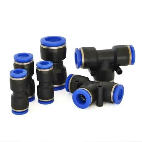 Snazz Up Your Shop With This Awesome 50 Pc Pneumatic Fitting Kit Featuring Quick Push In Air Connectors And Adapters Compatible With 10 Mm Hose Pipe Tube For Fast Compressor And Tool Setup black push-in fittings for 10 mm air hose