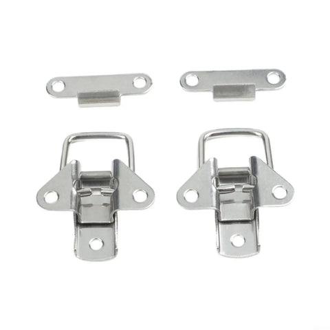 Stainless Steel Draw Latches 4 Pack, 304 Butterfly Buckle Clips For Flight Cases, Tool Boxes, Cabinets, And Guitar Gear, Silver 5.5x3.8 cm