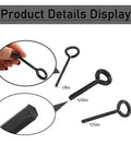 15 Piece Black Hex Dogging Key Kit With Full Loop For Push Rod Panic Exit Equipment, Includes 1/8 Inch, 5/32 Inch And 7/32 Inch Sizes