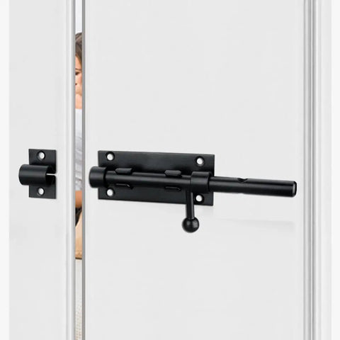 No Sweat Security With These Heavy Duty Black Stainless Steel Slide Bolts And Barrel Locks Perfect For Gates Barn Doors And Porch Entrances Features Built Tough As Nails Construction Includes Two Pack