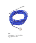 Dual Pack Pro Gear Electric Epee Wire Replacement Set For Fencing, blue wire with insulated tip, 110cm length