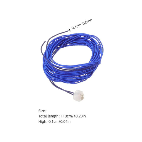 Dual Pack Pro Gear Electric Epee Wire Replacement Set For Fencing, blue wire with insulated tip, 110cm length