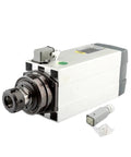 Top Shelf 5 Axis Air Cooled Spindle Motor With 6KW Power And ER32 Collet Chuck Delivering 18000RPM close-up view with collet chuck.