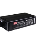 Heavy Duty Beast Battery Charger Adapter For Lead Acid And Lithium Banks Delivers Slick 360 Watt 12 Amp Output, black casing, side view.