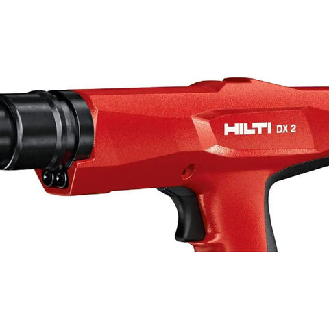 Side view of Powder Actuated Fastening Tool For Drywall Tracks And Concrete Pro Grade Compact Fastener Gun With Tight Space Reach