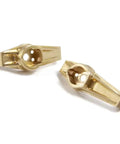 Heavy Duty Brass Front Hub Carriers For Trx4 1 10 Scale RC Trucks With Adjustable Mounts, close-up view of two carriers