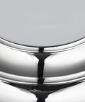 Close-up of chrome finish on Duncan Bath Fixture 3602-BA3 CH-BLK with Chrome Finish and Matte Black Shades.