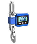 Heavy Duty Digital Crane Scale Offering 1100 Lbs Capacity Hanging Weight Tester Built Different For Farm Hunting And Bow Draw Pulls Delivers Straight Shooting Accuracy In Classic Blue with hook and digital readout.