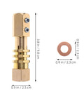 200 Pcs Copper Gasket Washers Assortment Kit For Sheet Metal Repair And Auto Body Welding, size comparison shown