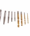 Grab This Awesome 10 Piece Screw Extractor Set With Drill Bits Left Hand Plated Alloy Steel Fastener Remover Kit For Damaged Screws Bolts Tough To Get Tools, 10 bits