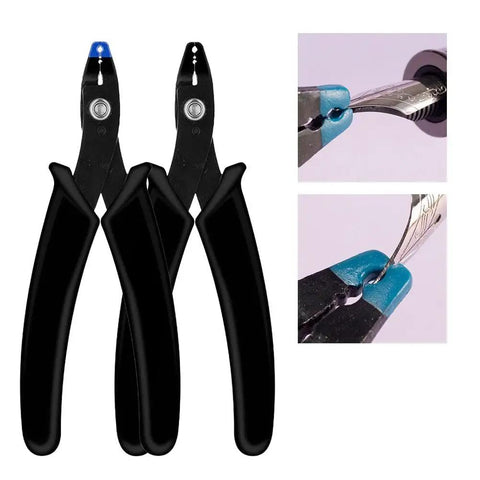 Nib Tipping Pliers For Fountain Pens, Replacement Adjustment Tool With Soft Tip Protector shown adjusting pen nibs.