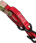 Heavy Duty Cambuckle Straps 1 Inch By 15 Feet 500 Lbs Working Load 1500 Lbs Break Strength Rubber Coated Hooks Cargo Tie Down Straps For Moving Appliances Lawn Equipment And Motorcycles, red strap with black hooks