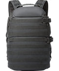 Shoulder Camera Bag And Laptop Backpack With All Weather Cover For 15.6 Inch Laptops, front view, ergonomic padded straps visible