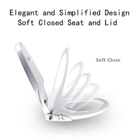 Toilet Bidet Seat With Self Cleaning Dual Nozzles Non Electric Separate Rear And Feminine Wash soft-close elongated seat