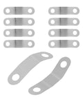 10 Pack Stainless Steel Pop Up Clevis Clips For Sink Stopper Linkage Mount Tub Drain Assembly Replacement Clips, silver