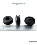 Buna N Rubber Grommet For Nine Sixteenth Inch Hole In One Eighth Inch Thick Panel With Five Sixteenth Inch Center Hole shown