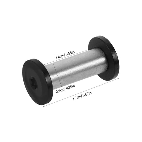 Boss Grade Stainless Steel Knife Handle Screws With Locking Spindle Pins Two Pack Dead Tight Hardware Fresh Finish For Custom Blades Super Install, close-up of locking spindle pin.