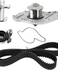 Timing Belt Kit With Tensioner Plus Water Pump For Dodge Avenger 300 Concorde 3 5L 4 0L V6 Gas 2005 To 2010 Years Top Rated Quality Direct Fit Easy Install Saves Money And Time For Fast Repairs Rock Solid Anywhere, belt and pulleys