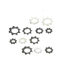 External Tooth Lock Washers Set 1000 Pcs Serrated Shakeproof Star Gaskets M4 Nickel Plating Black Zinc Hardened Steel For Vibration Resistant Fastening And Rigid Core Grip