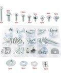 62 Pcs Carbon Steel Fasteners Bolts Washers And Nuts Kit For CR250R 1988 1996 Dirt Bike Replacement Hardware BK5075 Zinc Plated For Durability Wear Resistance And Easy Install, assorted bolts and washers