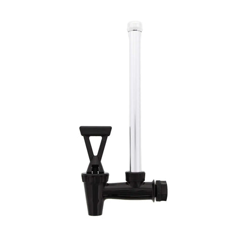 7.5 Inch Sight Glass Spigot for Travel and Large Gravity Fed Water Filter Systems with durable glass and metal fittings