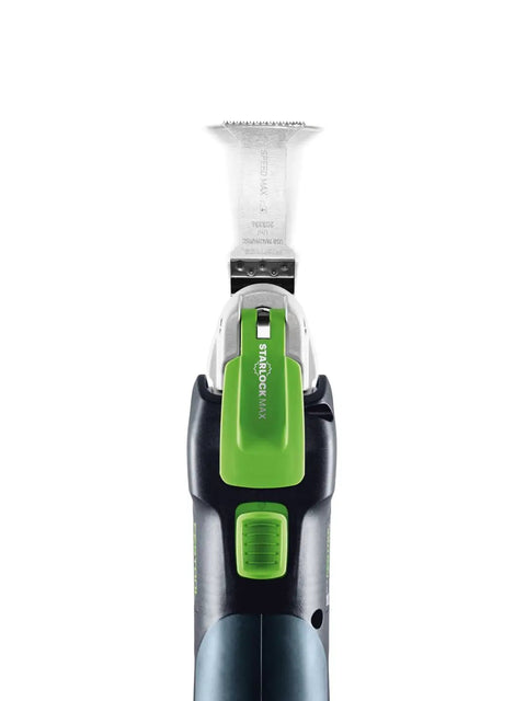 Front view of Cordless Oscillator Tool Set With VECTURO OSC 18 HPC 4.0Ah EI, showing StarlockMax quick-change system