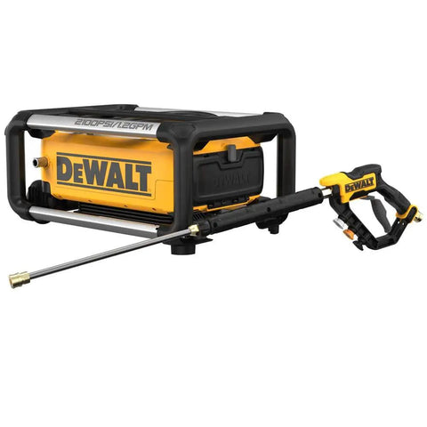 Heavy Duty Pressure Washer 2100 PSI At 1.2 GPM With Bright Yellow Body Portable Cleaning Power For Driveways Siding Cars Patios