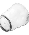 Four Liter Plastic Champagne Ice Bucket Chiller With Thick Clear Body And Two Easy Grip Handles, Wave Design Wine Cooler