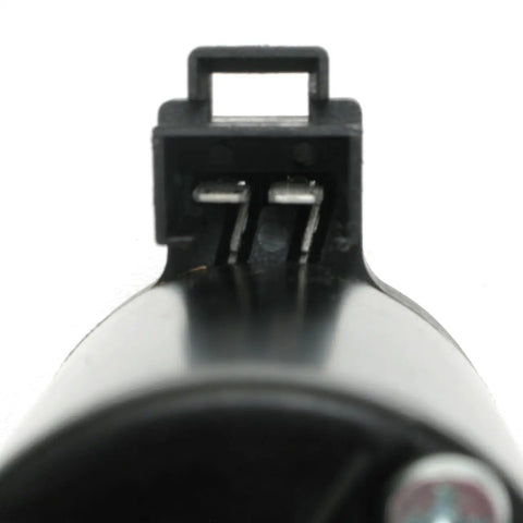 Close-up view of the connector on a 12 Volt Dc Worm Drive Gear Motor Left Angle Config For Auto Power Seat Adjustment.
