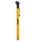 Low Pressure Pencil Tire Gauge 0-20 PSI For Turf Equipment ATVs And UTVs, yellow handheld tool with clip and gauge end