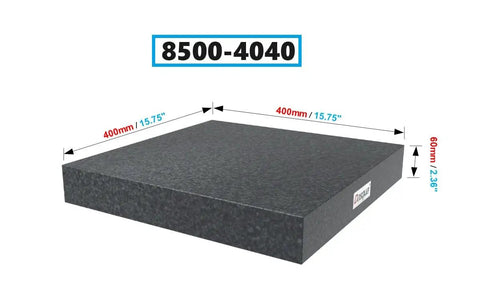 Grade A Granite Surface Plate 400 By 400 By 60 mm With Precision Ground Flatness Plus Or Minus 0.0001 Inch Meets GGG P 463C Standards