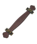 Two Pack Vintage Style PU Leather Cabinet Handles Zinc Alloy Drawer Pulls for Furniture Hardware Chest Trunk Pulls