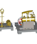 Full Metal Steam Engine Kit With Boiler 85 Piece DIY Assembly Stationary Model Includes Steam Generator And Lamp Scene Display Realistic Power Plant Style Build For Gearheads And Gift Givers, metal model with lamp