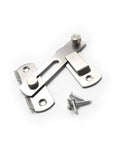 Heavy Duty Metal Gate Latch And Dead Bolt Hasp Lock For Sliding Doors Windows Cabinets Sheds with included screws for easy mounting.
