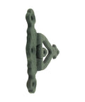 Side view of Pack Of 2 3 Inch Cabinet Door Strap Hinges With Hardware Rust Resistant Black Wrought Iron Flush Mount Hinges
