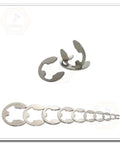 Heavy Duty Stainless Steel Snap Rings E Clip Circlips 304 GB896-304, 9mm Outer Diameter, 4mm Inner Diameter, 0.8mm Thick, Silver Finish, Pack Of 200, Must-Have Gear For Machinery, Automotive, And DIY Projects. Stainless steel E clips in assorted sizes