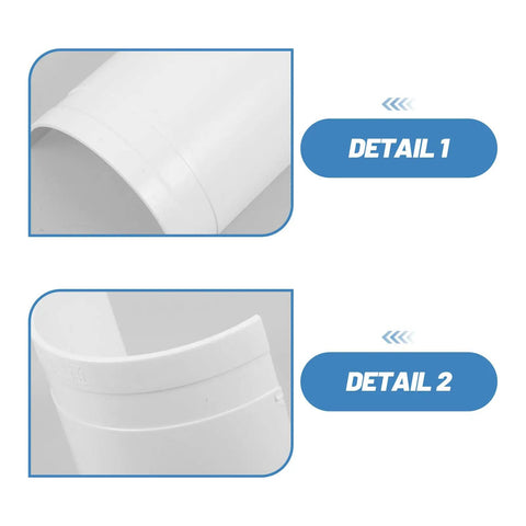 Close-up details of 75Mm Leak Repair Patch Kit for PVC Drain Pipes With Open Union Connector For Quick Water Pipe Fixes