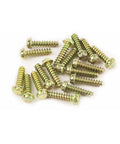 Top Shelf 20 Pack 4.5MM Security Screws For Nintendo NES N64 GameCube Retro Console Fix solid carbon steel fasteners on white background.