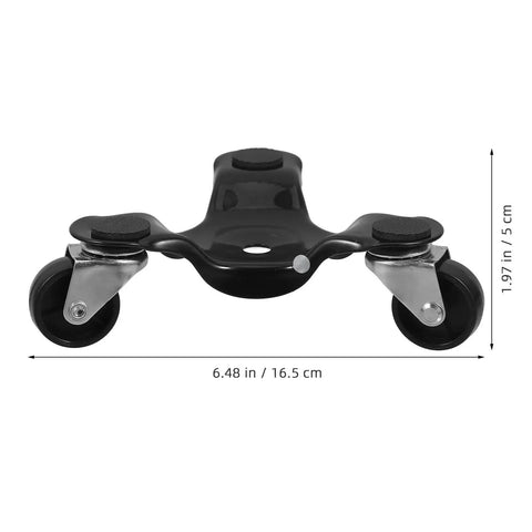 Three Wheel Furniture Dolly Set In Black Carbon Steel With ABS Wheels For Smooth Corner Navigation Beefy Heavy Duty Moving Tool Pro Grade Furniture Lifter Dual Pack For Effortless Moves And Safer Room Shifts, 6.48 in
