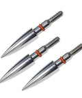 Close-up of 125 Grain Five Sixteenth Inch Stainless Steel Screw In Archery Field Points Pack Of Twelve For Target Practice