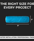 Image of Durable Polyurethane Concrete Texture Roller For DIY And Pro Grade Projects 3 By 3 By 9 Inches Texturing Tool For Walkways Patios And Borders Concrete Stamping Roller Made In USA Long Lasting Imprint showing dimensions.