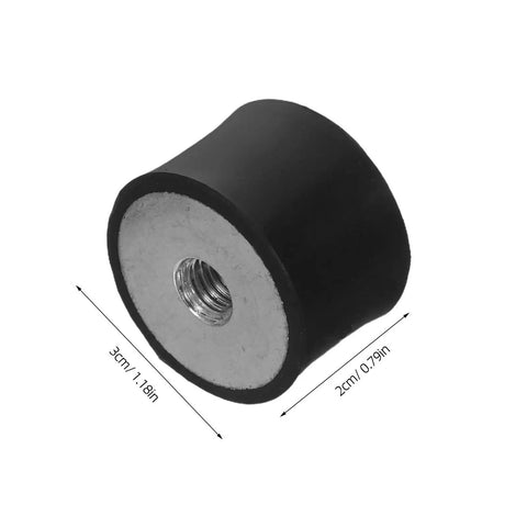 Double Ended M8 Double Threaded Rubber Shock Absorber Mounts, 12 Pack, 3cm x 2cm black rubber vibration mount