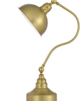 Industrial Downbridge Floor Lamp With Adjustable Head And Arm Heavy Metal Build Weighted Base Half Dome Shade