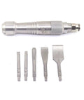 Air Powered Flux Chipper Pneumatic Tool Set With Five Shovel Heads Pipe And Plug For Demolition Carving And Sculpting