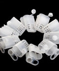 Plastic Queen Bee Cages 20 Pack Transporting Catcher Kit For Beekeeping Non Grafting Queen Cages arranged in circle